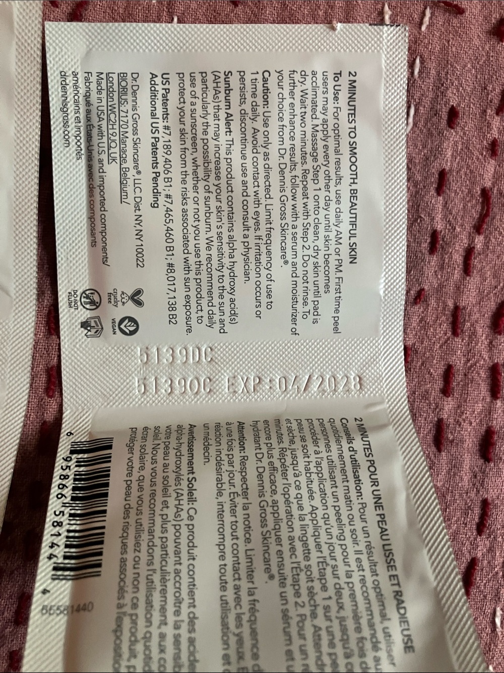 Dr Dennis gross alpha beta peel , new in box , 3 treatments , exp 04/28 - Picture 6 of 8